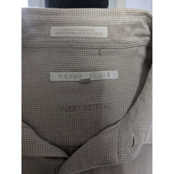 Perry Ellis Men's 100% Cotton Size L Men's Casual Button Down Shirt - Picture 4 of 4